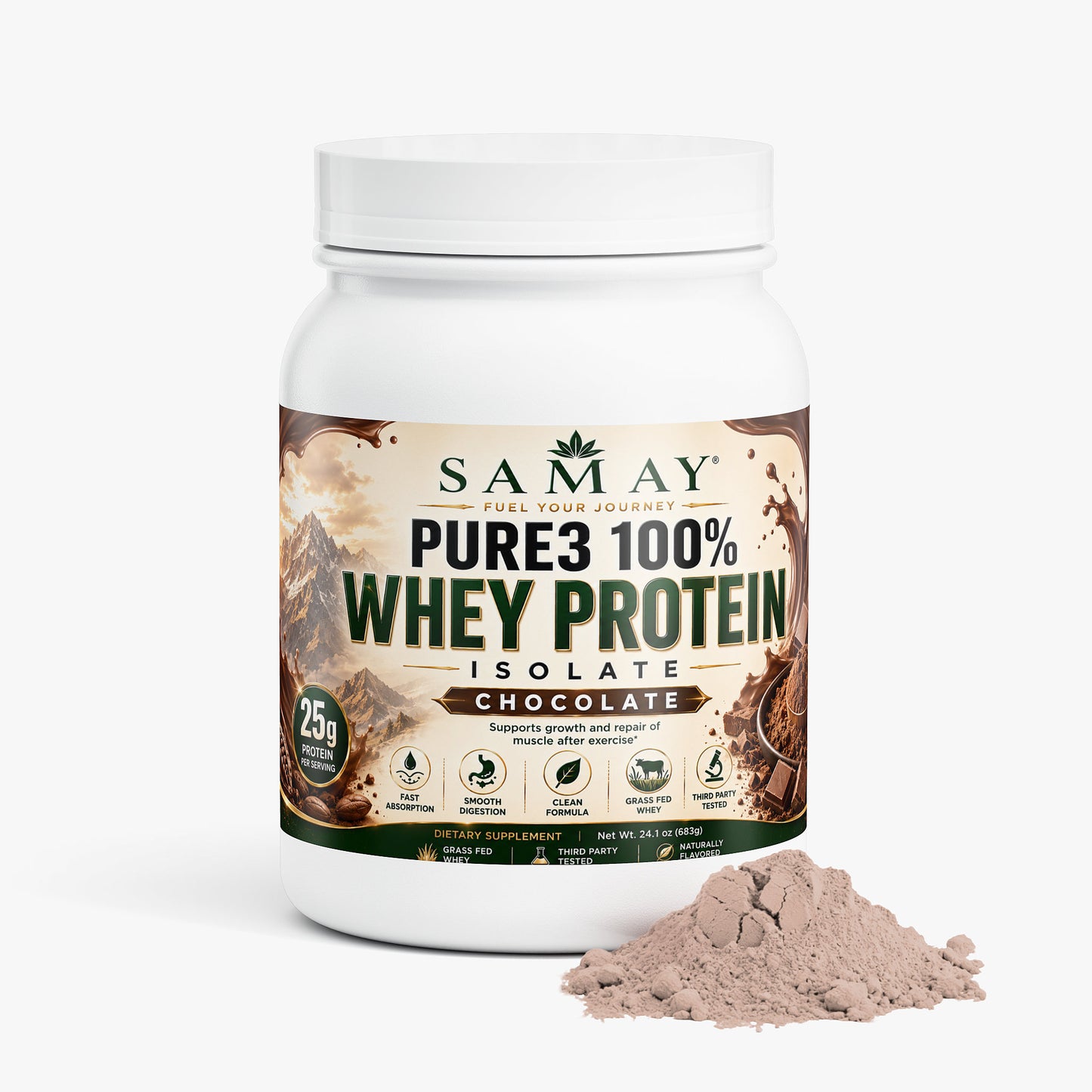 Pure3 100% Whey Protein Isolate (Chocolate)