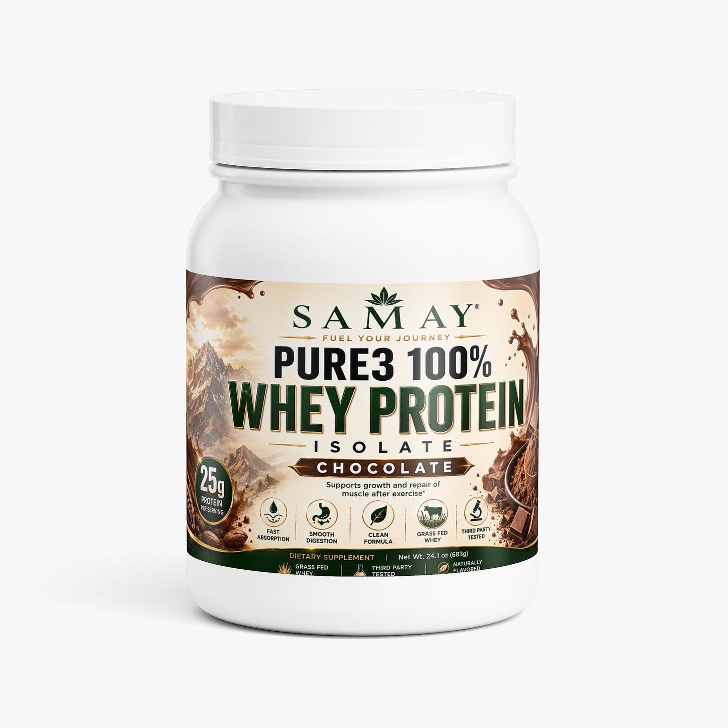Pure3 100% Whey Protein Isolate (Chocolate)