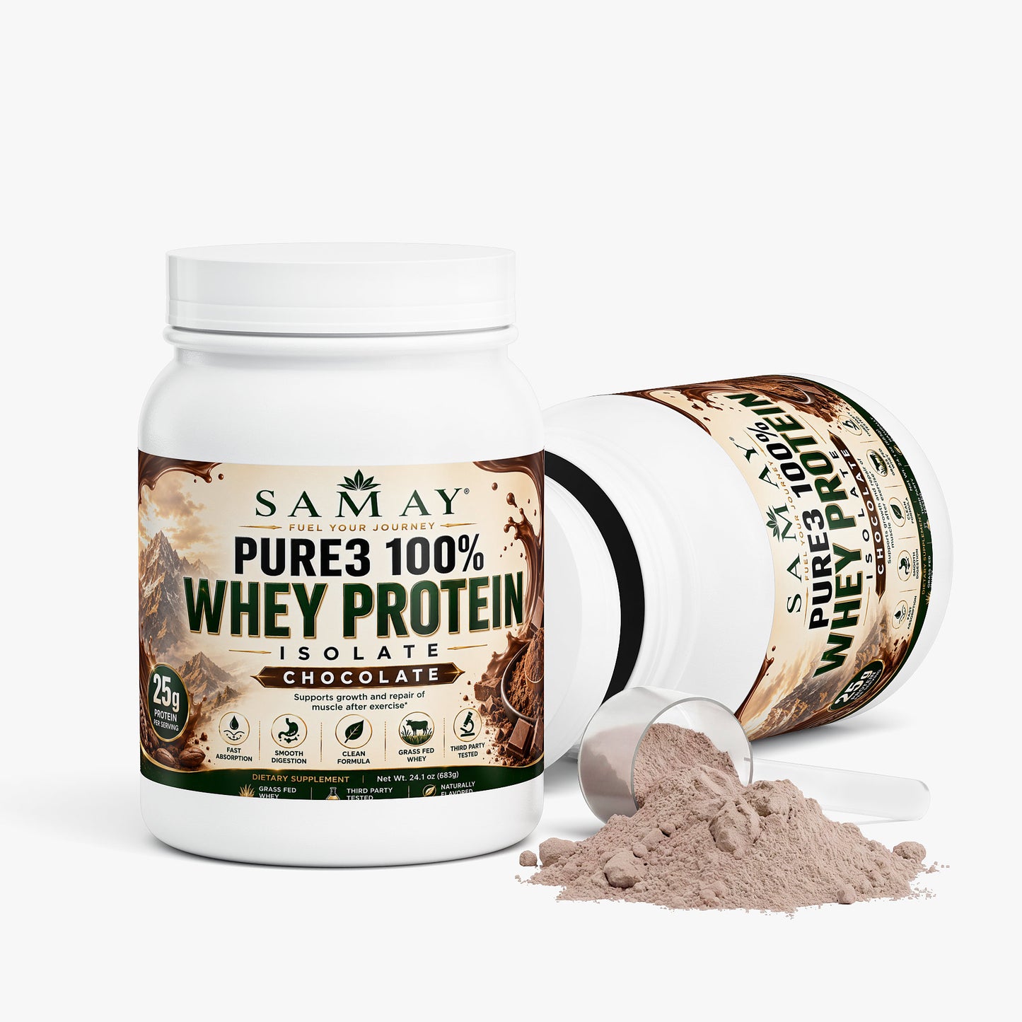 Pure3 100% Whey Protein Isolate (Chocolate)