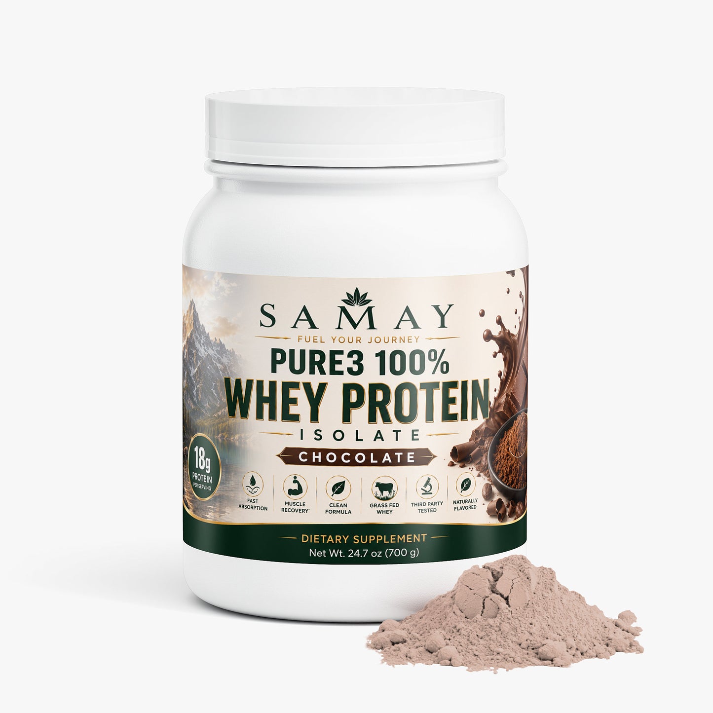 Pure3 100% Whey Protein Isolate (Chocolate)
