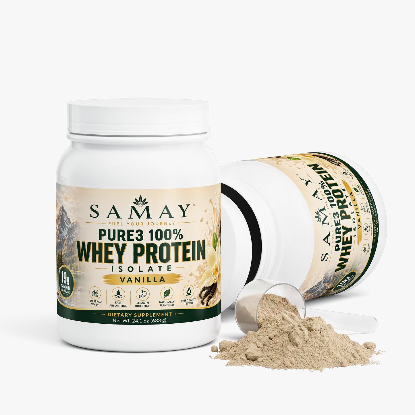 Pure3 100% Whey Protein Isolate (Vanilla)