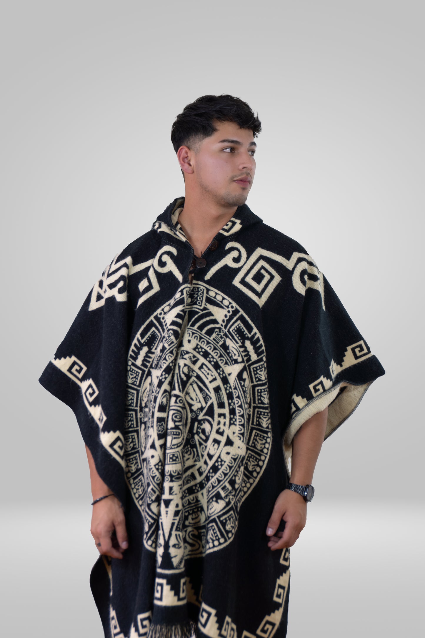 Samay Artisan Alpaca Wool Combo Set Poncho, Backpack & Crossbody Pouch