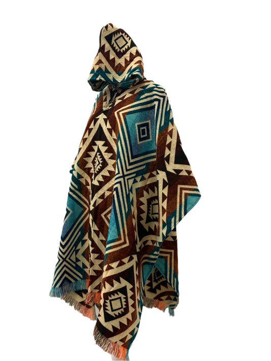 Ecuador Alpaca wool Unisex Hooded Poncho